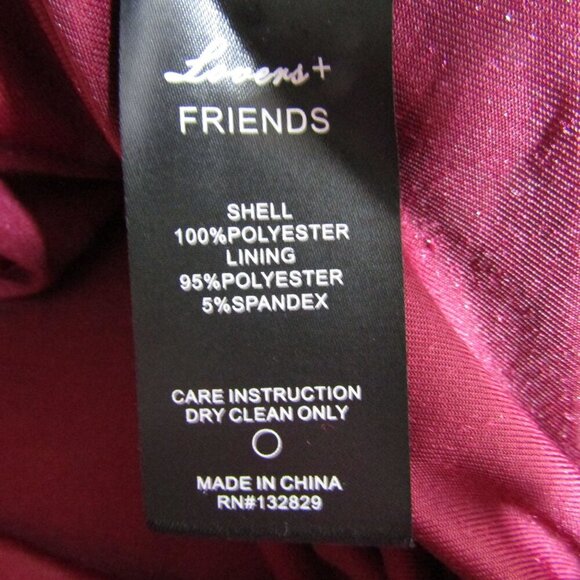 LOVERS & FRIENDS NWT VELVET Lucia Burgandy Red WHIMSIGOTH Party Mini Dress S - Picture 9 of 10